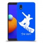 סנובורד כיסוי מגן קשיח בעיצוב אישי עם השם שלך ל Samsung Galaxy A01 Core יחידה אחת סקרין מובייל