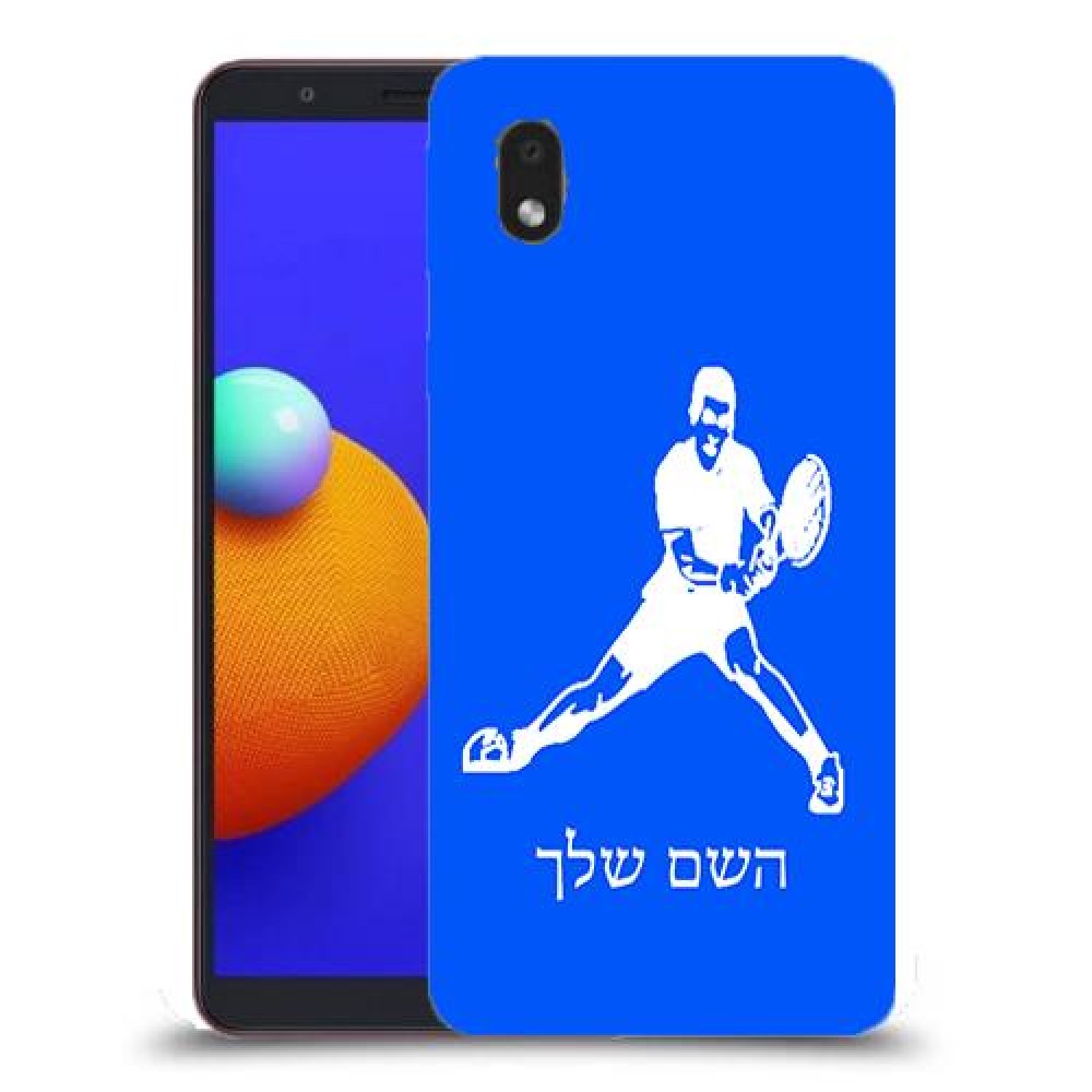 שחקן טניס כיסוי מגן קשיח בעיצוב אישי עם השם שלך ל Samsung Galaxy A01 Core יחידה אחת סקרין מובייל