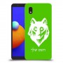 זאב כיסוי מגן קשיח בעיצוב אישי עם השם שלך ל Samsung Galaxy A01 Core יחידה אחת סקרין מובייל