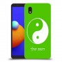 סמל יינג יאנג - סין כיסוי מגן קשיח בעיצוב אישי עם השם שלך ל Samsung Galaxy A01 Core יחידה אחת סקרין מובייל