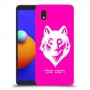 זאב כיסוי מגן קשיח בעיצוב אישי עם השם שלך ל Samsung Galaxy A01 Core יחידה אחת סקרין מובייל