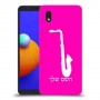 סקספון כיסוי מגן קשיח בעיצוב אישי עם השם שלך ל Samsung Galaxy A01 Core יחידה אחת סקרין מובייל