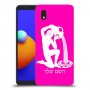 דלי כיסוי מגן קשיח בעיצוב אישי עם השם שלך ל Samsung Galaxy A01 Core יחידה אחת סקרין מובייל