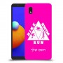 טריאתלון כיסוי מגן קשיח בעיצוב אישי עם השם שלך ל Samsung Galaxy A01 Core יחידה אחת סקרין מובייל