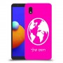 עולם כיסוי מגן קשיח בעיצוב אישי עם השם שלך ל Samsung Galaxy A01 Core יחידה אחת סקרין מובייל