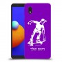 ילד סקייטבורד כיסוי מגן קשיח בעיצוב אישי עם השם שלך ל Samsung Galaxy A01 Core יחידה אחת סקרין מובייל