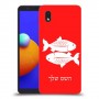 דגים כיסוי מגן קשיח בעיצוב אישי עם השם שלך ל Samsung Galaxy A01 Core יחידה אחת סקרין מובייל