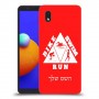טריאתלון כיסוי מגן קשיח בעיצוב אישי עם השם שלך ל Samsung Galaxy A01 Core יחידה אחת סקרין מובייל
