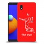שחקן כדורעף כיסוי מגן קשיח בעיצוב אישי עם השם שלך ל Samsung Galaxy A01 Core יחידה אחת סקרין מובייל