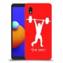 הרמת משקולות כיסוי מגן קשיח בעיצוב אישי עם השם שלך ל Samsung Galaxy A01 Core יחידה אחת סקרין מובייל