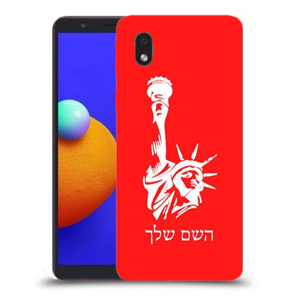 פסל החירות כיסוי מגן קשיח בעיצוב אישי עם השם שלך ל Samsung Galaxy A01 Core יחידה אחת סקרין מובייל