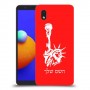 פסל החירות כיסוי מגן קשיח בעיצוב אישי עם השם שלך ל Samsung Galaxy A01 Core יחידה אחת סקרין מובייל