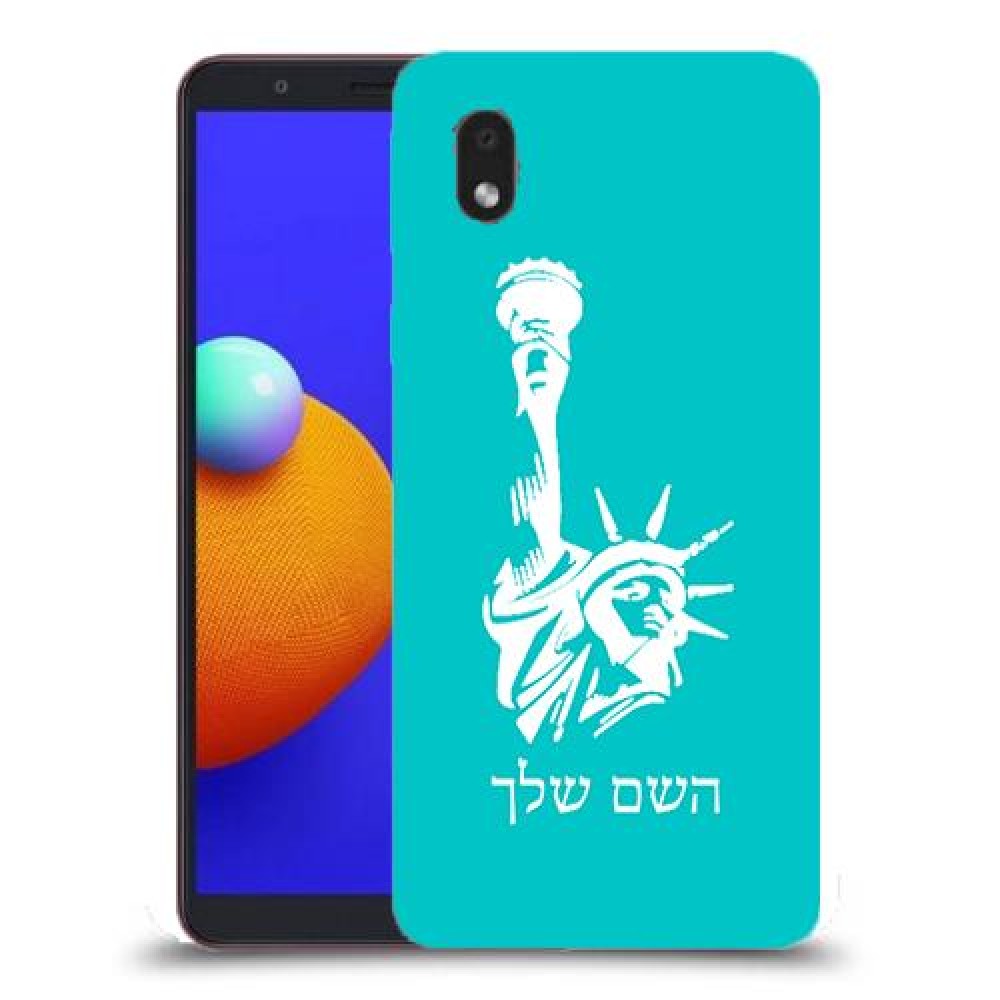 פסל החירות כיסוי מגן קשיח בעיצוב אישי עם השם שלך ל Samsung Galaxy A01 Core יחידה אחת סקרין מובייל