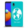 עולם כיסוי מגן קשיח בעיצוב אישי עם השם שלך ל Samsung Galaxy A01 Core יחידה אחת סקרין מובייל