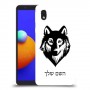זאב כיסוי מגן קשיח בעיצוב אישי עם השם שלך ל Samsung Galaxy A01 Core יחידה אחת סקרין מובייל