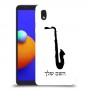 סקספון כיסוי מגן קשיח בעיצוב אישי עם השם שלך ל Samsung Galaxy A01 Core יחידה אחת סקרין מובייל