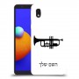 חצוצרה כיסוי מגן קשיח בעיצוב אישי עם השם שלך ל Samsung Galaxy A01 Core יחידה אחת סקרין מובייל