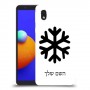 שלג כיסוי מגן קשיח בעיצוב אישי עם השם שלך ל Samsung Galaxy A01 Core יחידה אחת סקרין מובייל