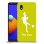 כדורגל - אישה כיסוי מגן קשיח בעיצוב אישי עם השם שלך ל Samsung Galaxy A01 Core יחידה אחת סקרין מובייל