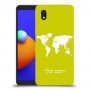 מפת העולם כיסוי מגן קשיח בעיצוב אישי עם השם שלך ל Samsung Galaxy A01 Core יחידה אחת סקרין מובייל