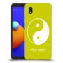 סמל יינג יאנג - סין כיסוי מגן קשיח בעיצוב אישי עם השם שלך ל Samsung Galaxy A01 Core יחידה אחת סקרין מובייל