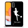 כדורגל - אישה כיסוי מגן קשיח בעיצוב אישי עם השם שלך ל Samsung Galaxy A01 יחידה אחת סקרין מובייל