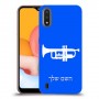 חצוצרה כיסוי מגן קשיח בעיצוב אישי עם השם שלך ל Samsung Galaxy A01 יחידה אחת סקרין מובייל