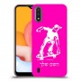ילד סקייטבורד כיסוי מגן קשיח בעיצוב אישי עם השם שלך ל Samsung Galaxy A01 יחידה אחת סקרין מובייל