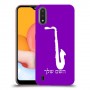 סקספון כיסוי מגן קשיח בעיצוב אישי עם השם שלך ל Samsung Galaxy A01 יחידה אחת סקרין מובייל