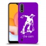 ילד סקייטבורד כיסוי מגן קשיח בעיצוב אישי עם השם שלך ל Samsung Galaxy A01 יחידה אחת סקרין מובייל