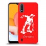 ילד סקייטבורד כיסוי מגן קשיח בעיצוב אישי עם השם שלך ל Samsung Galaxy A01 יחידה אחת סקרין מובייל