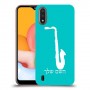 סקספון כיסוי מגן קשיח בעיצוב אישי עם השם שלך ל Samsung Galaxy A01 יחידה אחת סקרין מובייל