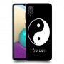 סמל יינג יאנג - סין כיסוי מגן קשיח בעיצוב אישי עם השם שלך ל Samsung Galaxy A02 יחידה אחת סקרין מובייל