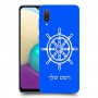 הגה - קפטן - ים כיסוי מגן קשיח בעיצוב אישי עם השם שלך ל Samsung Galaxy A02 יחידה אחת סקרין מובייל