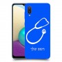 רופא סטטוסקופ כיסוי מגן קשיח בעיצוב אישי עם השם שלך ל Samsung Galaxy A02 יחידה אחת סקרין מובייל