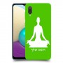 יוגה כיסוי מגן קשיח בעיצוב אישי עם השם שלך ל Samsung Galaxy A02 יחידה אחת סקרין מובייל
