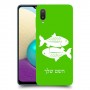 דגים כיסוי מגן קשיח בעיצוב אישי עם השם שלך ל Samsung Galaxy A02 יחידה אחת סקרין מובייל