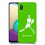 שחקן טניס כיסוי מגן קשיח בעיצוב אישי עם השם שלך ל Samsung Galaxy A02 יחידה אחת סקרין מובייל