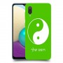 סמל יינג יאנג - סין כיסוי מגן קשיח בעיצוב אישי עם השם שלך ל Samsung Galaxy A02 יחידה אחת סקרין מובייל
