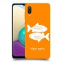 דגים כיסוי מגן קשיח בעיצוב אישי עם השם שלך ל Samsung Galaxy A02 יחידה אחת סקרין מובייל