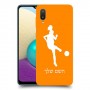 כדורגל - אישה כיסוי מגן קשיח בעיצוב אישי עם השם שלך ל Samsung Galaxy A02 יחידה אחת סקרין מובייל