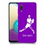 שחקן טניס כיסוי מגן קשיח בעיצוב אישי עם השם שלך ל Samsung Galaxy A02 יחידה אחת סקרין מובייל