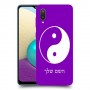 סמל יינג יאנג - סין כיסוי מגן קשיח בעיצוב אישי עם השם שלך ל Samsung Galaxy A02 יחידה אחת סקרין מובייל