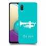 חצוצרה כיסוי מגן קשיח בעיצוב אישי עם השם שלך ל Samsung Galaxy A02 יחידה אחת סקרין מובייל
