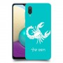 עקרב כיסוי מגן קשיח בעיצוב אישי עם השם שלך ל Samsung Galaxy A02 יחידה אחת סקרין מובייל