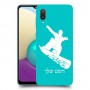 סנובורד כיסוי מגן קשיח בעיצוב אישי עם השם שלך ל Samsung Galaxy A02 יחידה אחת סקרין מובייל