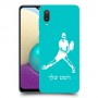 שחקן טניס כיסוי מגן קשיח בעיצוב אישי עם השם שלך ל Samsung Galaxy A02 יחידה אחת סקרין מובייל