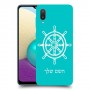 הגה - קפטן - ים כיסוי מגן קשיח בעיצוב אישי עם השם שלך ל Samsung Galaxy A02 יחידה אחת סקרין מובייל