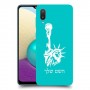 פסל החירות כיסוי מגן קשיח בעיצוב אישי עם השם שלך ל Samsung Galaxy A02 יחידה אחת סקרין מובייל