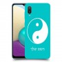 סמל יינג יאנג - סין כיסוי מגן קשיח בעיצוב אישי עם השם שלך ל Samsung Galaxy A02 יחידה אחת סקרין מובייל